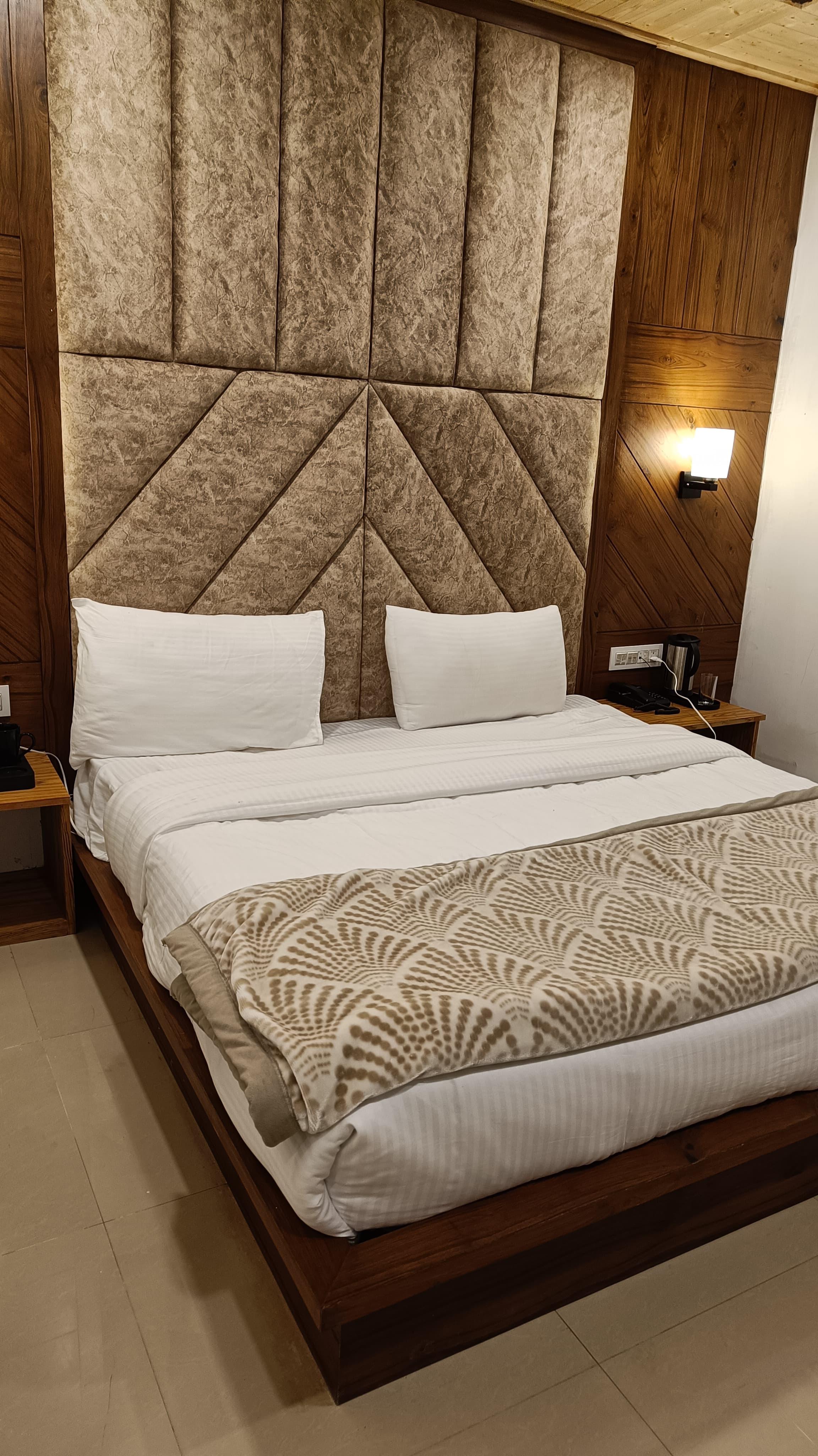 Double Bed Room luxury interior Vijay Lords Centric top Badrinath hotel